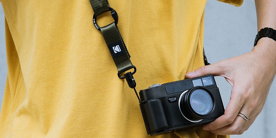 Kodak Camera Strap Being Worn By a Person