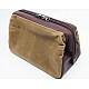 Large Light Brown Waxed Canvas & Brown Leather Camera Bag Insert by Cam-in