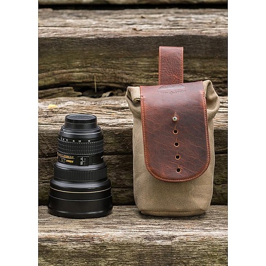 Medium Olive Sightseer Lens Pouch by HoldFast