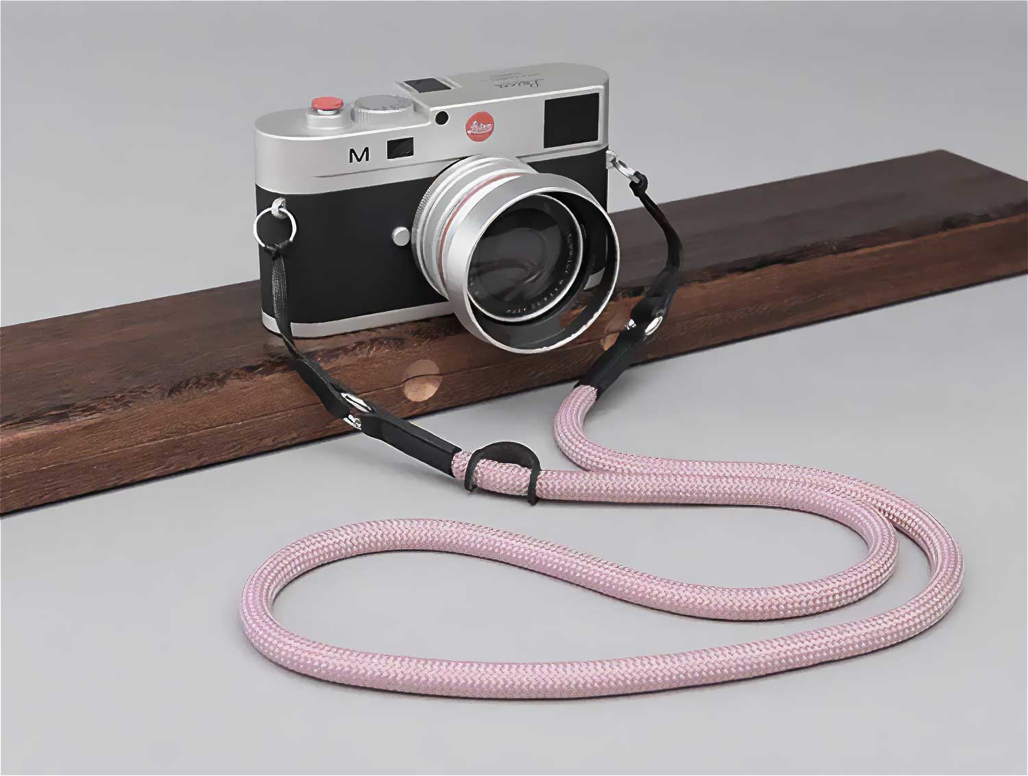 Pink Rope Camera Strap with Quick Release & String Loop Connection