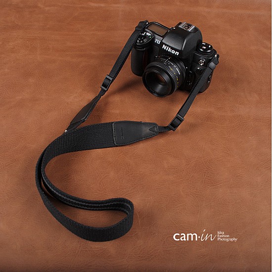 Black Non-slip Canvas Camera Strap by Cam-in