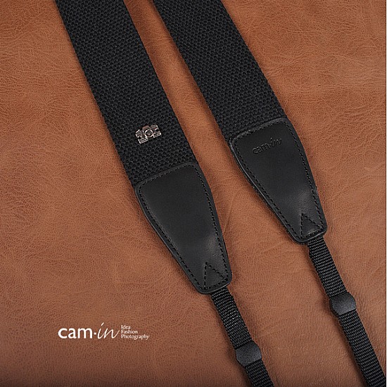 Black Non-slip Canvas Camera Strap by Cam-in
