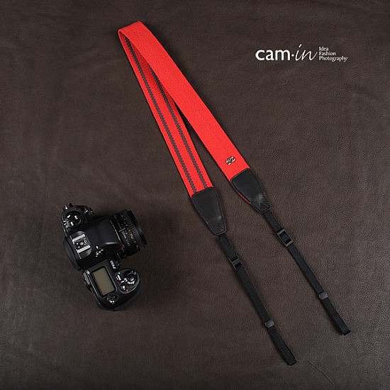 Bright Red Non-slip Camera Strap by Cam-in