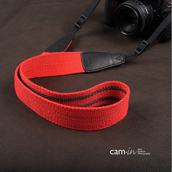Bright Red Non-slip Camera Strap by Cam-in