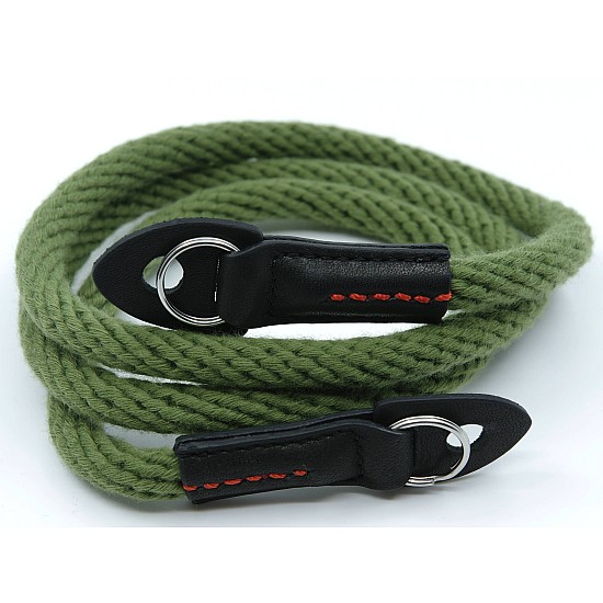Green Woven Cotton Rope Camera Strap with ring connection by Cam-in - 95cm