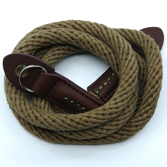 Khaki Woven Cotton Rope Camera Strap with ring connection by Cam-in (95cm)