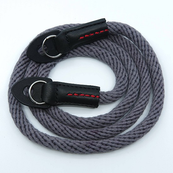 Grey Woven Cotton Rope Camera Strap with ring connection by Cam-in (95cm)