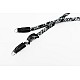 Black & White Chenille Rope Camera Strap With Ring Connection by Cam-in