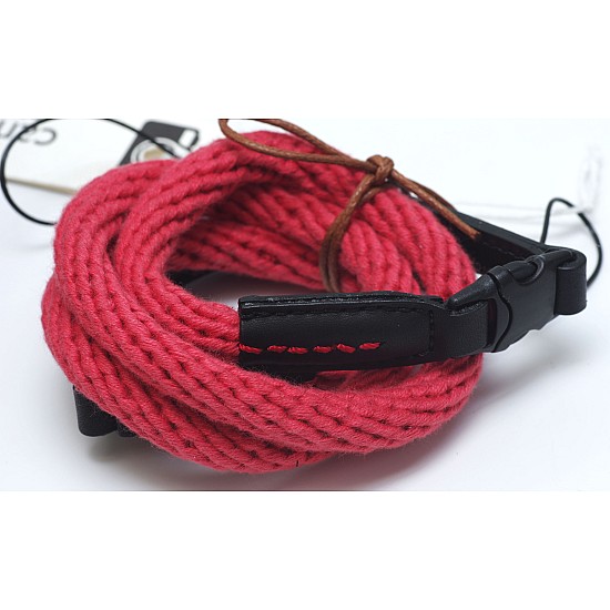 Light red Woven Cotton Rope Camera Strap with loop connection by Cam-in - 95cm