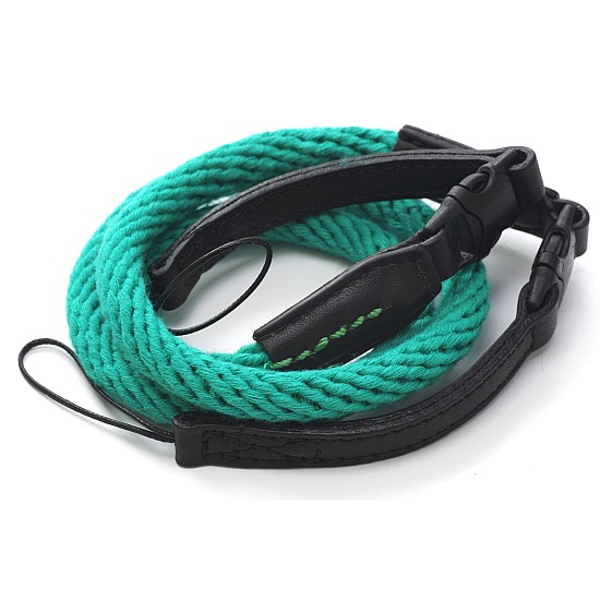 Mint Green Woven Cotton Rope Camera Strap with loop connection by Cam-in - 95cm