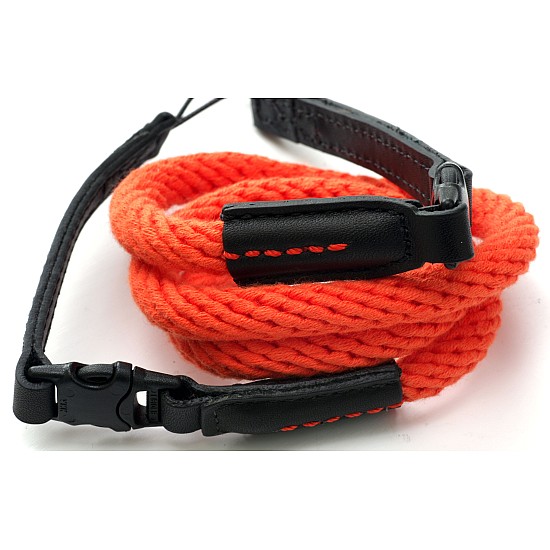 Orange Woven Cotton Rope Camera Strap with loop connection by Cam-in - 95cm