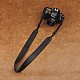 Wide Black Leather adjustable DSLR Camera Strap by Cam-in