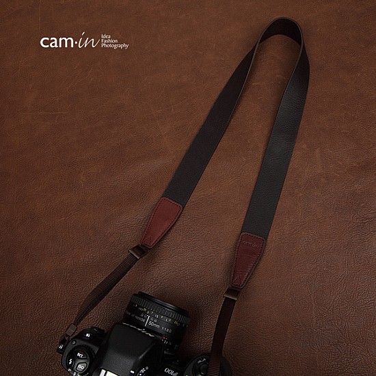 Dark Brown Leather DSLR Camera Strap by Cam-in