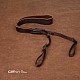 Brown Leather adjustable DSLR Camera Strap with tapered ends by Cam-in