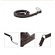 Leather camera strap with ring and string loop connection for lightweight cameras - Dark Brown