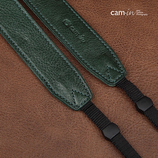 Green Leather Adjustable DSLR Camera Strap by Cam-in