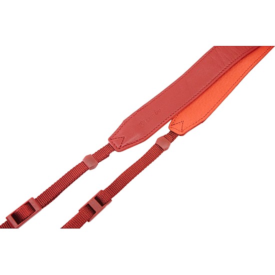 Red Leather DSLR Camera Strap by Cam-in