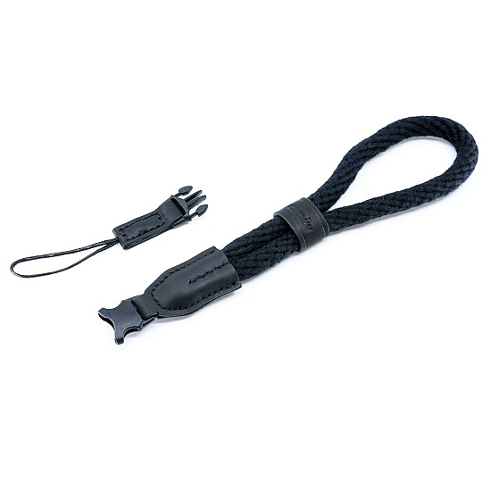 Black Rope Camera Wrist Strap with String Loop Connection & Quick Release - Cam-in