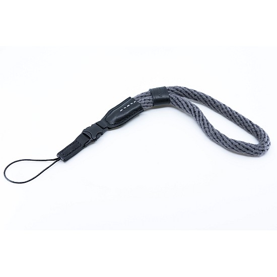 Grey Rope Camera Wrist Strap with String Loop Connection & Quick Release - Cam-in