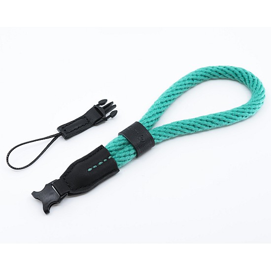 Mint Green Rope Camera Wrist Strap with String Loop Connection & Quick Release - Cam-in