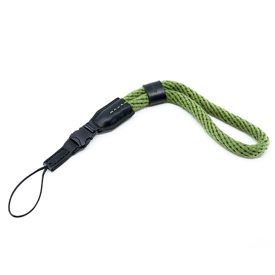 Green Rope Camera Wrist Strap with String Loop Connection & Quick Release - Cam-in