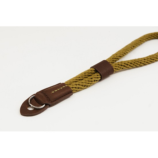 Khaki Cotton Rope Camera Wrist Strap by Cam-in - Ring Connection