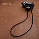 Leather Camera Strap with ring connection by Cam-in - Black