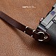 Green Leather Camera Strap with ring connection by Cam-in (Orange Stitching)