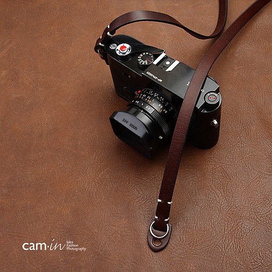 Turquoise Leather Camera Strap with ring connection by Cam-in