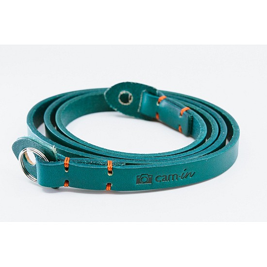 Turquoise Leather Camera Strap with ring connection by Cam-in