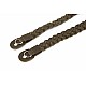 Olive Green Braided Leather Camera Strap with neck pad & ring connection by Cam-in - Dark
