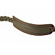 Olive Green Braided Leather Camera Strap with neck pad & ring connection by Cam-in - Light