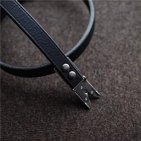 Black Leather Rolleiflex Camera Strap by Cam-in