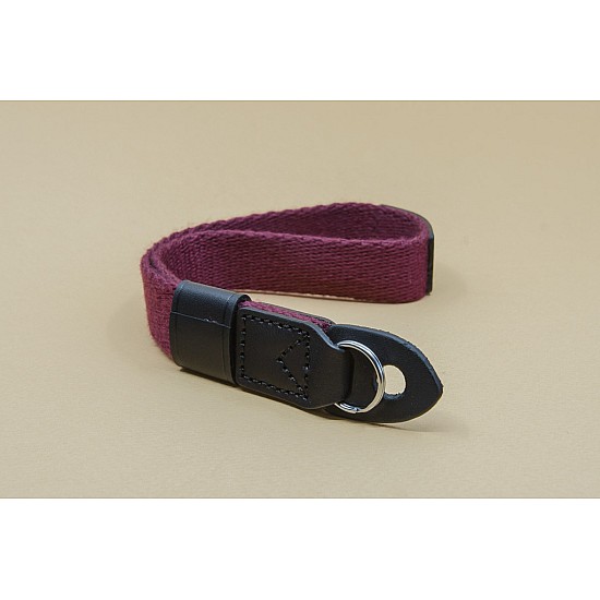 Burgundy Cotton Camera Wrist Strap by Cam-in - Ring Connection