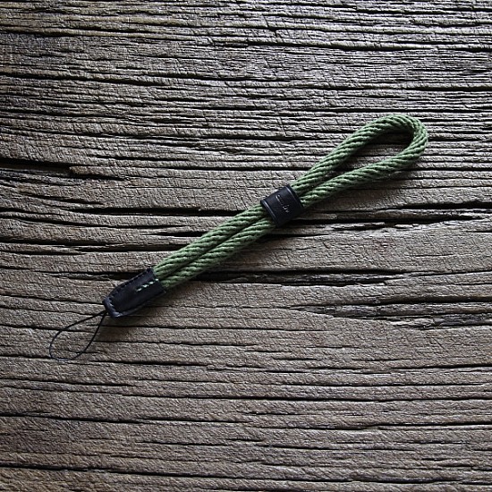 Green Woven Cotton Rope Camera Wrist Strap with loop connection by Cam-in