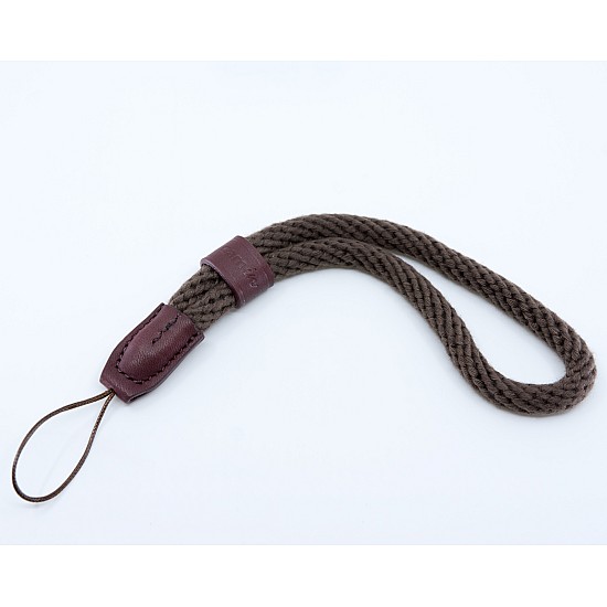 Brown Cotton Rope Camera Wrist Strap with string loop connection by Cam-in