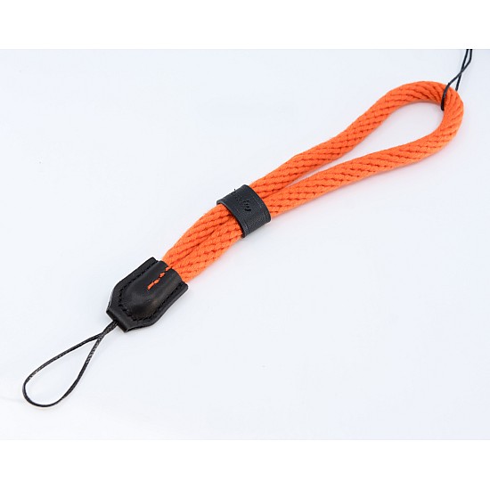 Orange Cotton Rope Camera Wrist Strap with string loop connection by Cam-in