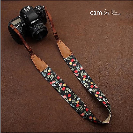 DSLR Camera Strap by Cam-in - Fruit & Flower Pattern