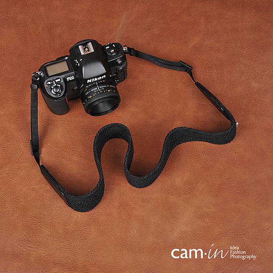 Black Wide Woven Cotton DSLR Camera Strap by Cam-in