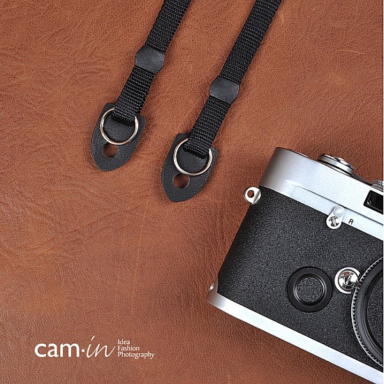 Grey Wide Woven Cotton DSLR Camera Neck Strap by Cam-in