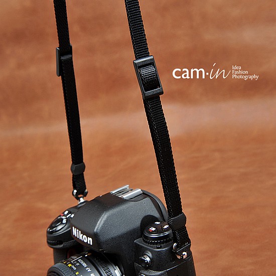 Black/Blue/Grey Woven Cotton DSLR Camera Neck Strap by Cam-in