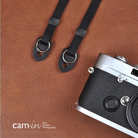 Black/Blue/Grey Woven Cotton DSLR Camera Neck Strap by Cam-in