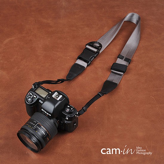 Grey adjustable 'Ninja' Camera Strap by Cam-in