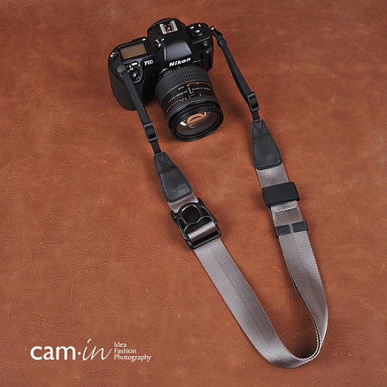 Grey adjustable 'Ninja' Camera Strap by Cam-in