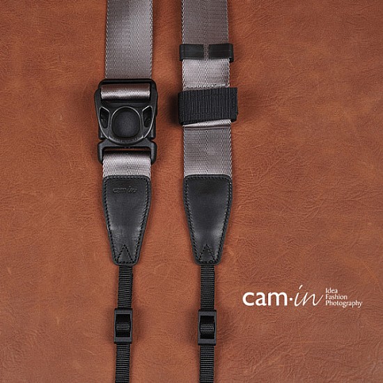 Grey adjustable 'Ninja' Camera Strap by Cam-in