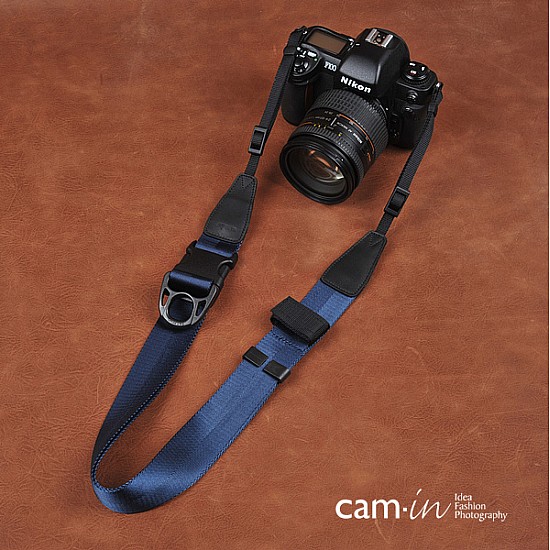 Navy Blue adjustable sling 'Ninja' DSLR Camera Strap by Cam-in