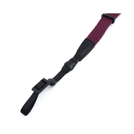 Burgundy Cotton Camera Wrist Strap by Cam-in - Flat Mount