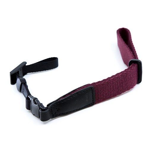 Burgundy Cotton Camera Wrist Strap by Cam-in - Flat Mount