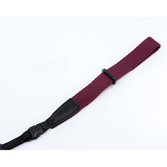 Burgundy Cotton Camera Wrist Strap by Cam-in - Flat Mount