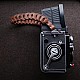 Short Black Leather Rolleiflex Camera Strap by Cam-in